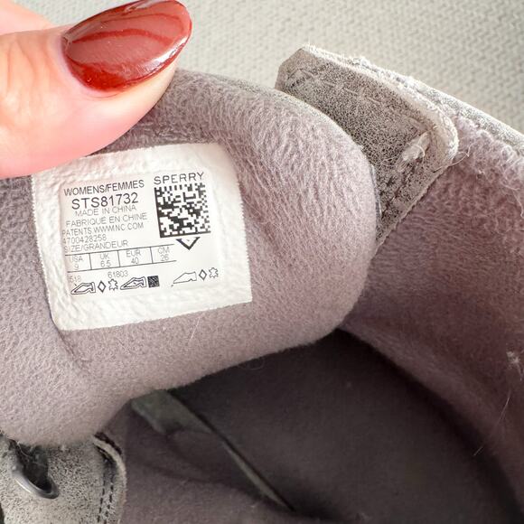 Sperry Grey + Black Saltwater Duck Boots Size 9 Snow Boots Outdoor Winter - Picture 5 of 7